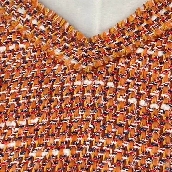 NWOT Maje Orange Knitted Tweed Crop Top - Picture 3 of 5